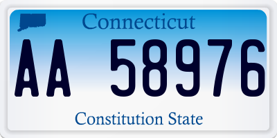 CT license plate AA58976