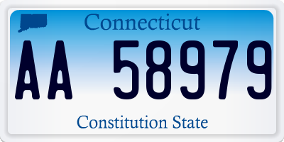 CT license plate AA58979