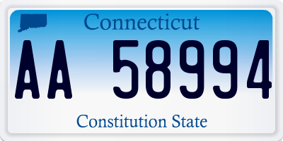 CT license plate AA58994