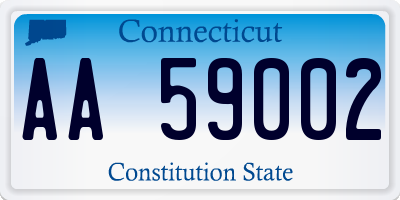 CT license plate AA59002