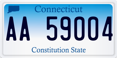 CT license plate AA59004