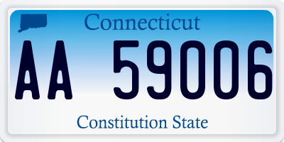 CT license plate AA59006