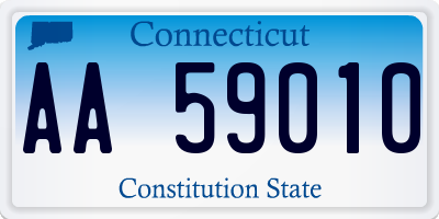 CT license plate AA59010