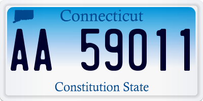 CT license plate AA59011