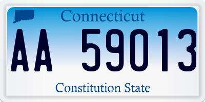 CT license plate AA59013