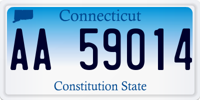 CT license plate AA59014