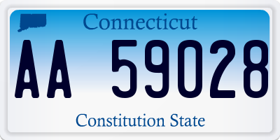 CT license plate AA59028