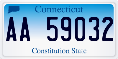 CT license plate AA59032