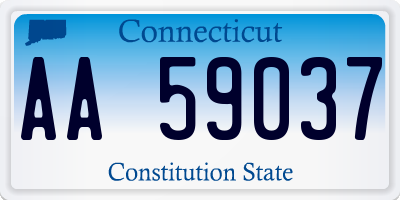 CT license plate AA59037