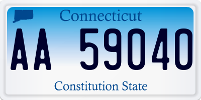 CT license plate AA59040