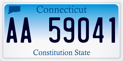 CT license plate AA59041