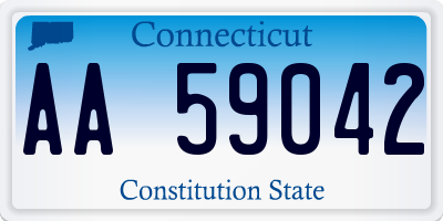 CT license plate AA59042