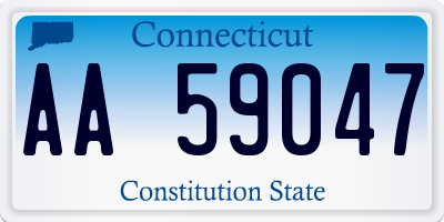 CT license plate AA59047