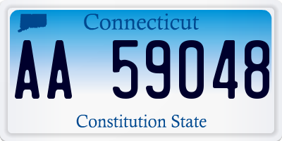 CT license plate AA59048