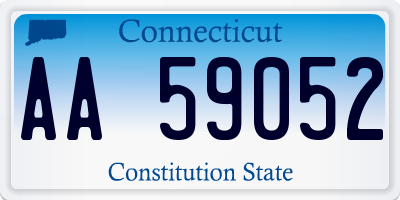 CT license plate AA59052