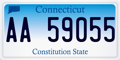 CT license plate AA59055