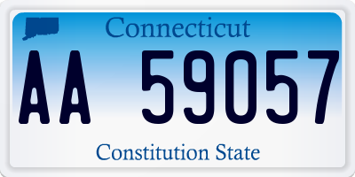 CT license plate AA59057