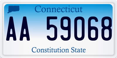 CT license plate AA59068