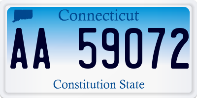 CT license plate AA59072