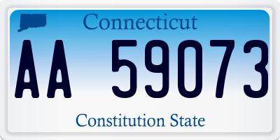 CT license plate AA59073