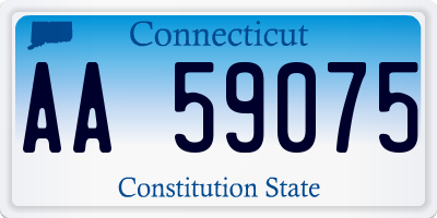 CT license plate AA59075