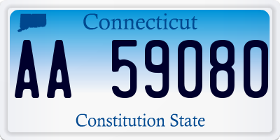 CT license plate AA59080