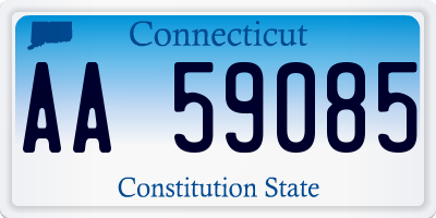 CT license plate AA59085