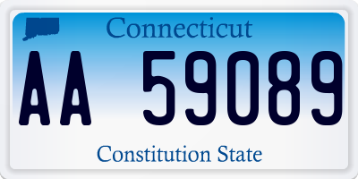 CT license plate AA59089