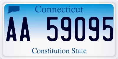 CT license plate AA59095