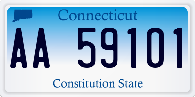 CT license plate AA59101