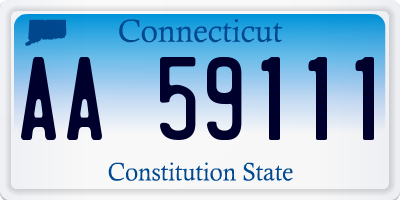 CT license plate AA59111