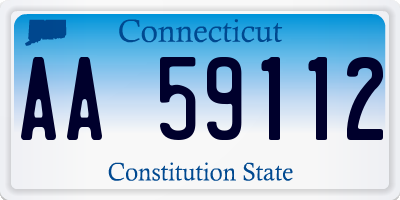 CT license plate AA59112