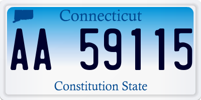 CT license plate AA59115
