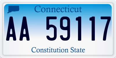 CT license plate AA59117