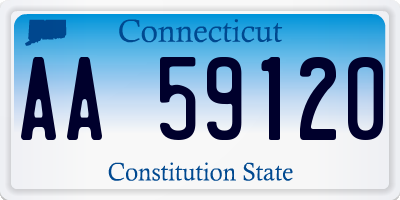 CT license plate AA59120