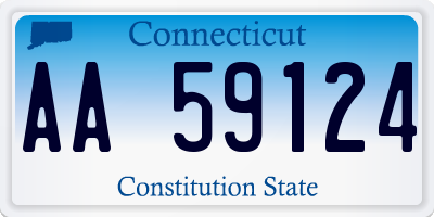 CT license plate AA59124