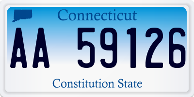 CT license plate AA59126