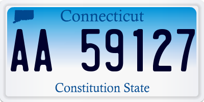 CT license plate AA59127