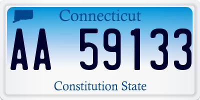 CT license plate AA59133