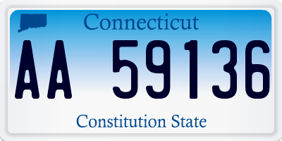 CT license plate AA59136