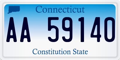 CT license plate AA59140