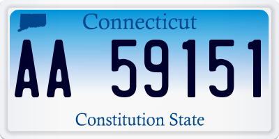 CT license plate AA59151