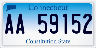 CT license plate AA59152