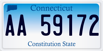 CT license plate AA59172