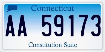 CT license plate AA59173