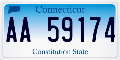 CT license plate AA59174