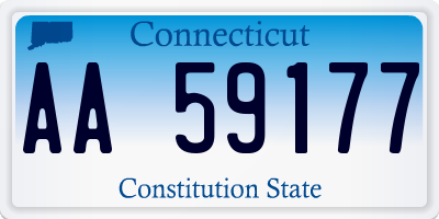 CT license plate AA59177