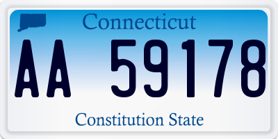CT license plate AA59178