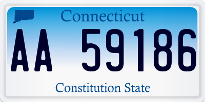 CT license plate AA59186