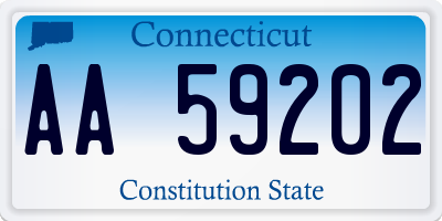 CT license plate AA59202